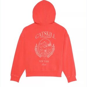 PINK Ivy Fleece Full Zip Red Catskills Hoodie